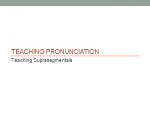 Word stress in english Word stress in english