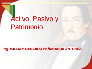 Activo Pasivo y Patrimonio Mg WILLIAM GERARDO PEARANDA