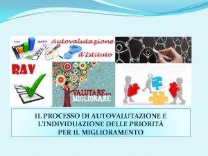 IL PROCESSO DI AUTOVALUTAZIONE E LINDIVIDUAZIONE DELLE PRIORIT