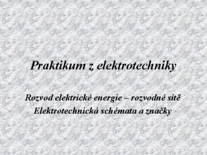 Schématické značky elektrotechnika