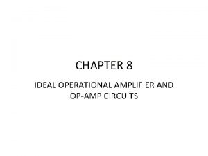 Operational amplifier experiment