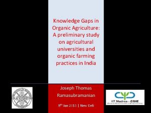 Challenges of organic farming