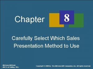 Sales presentation method