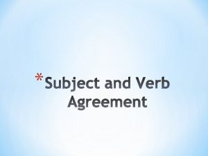 Plural verb
