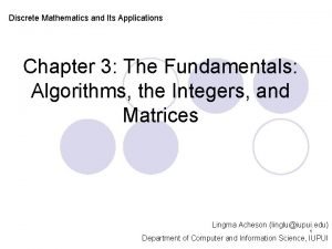 Discrete Mathematics and Its Applications Chapter 3 The