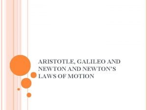 Aristotle laws of motion Aristotle laws of motion