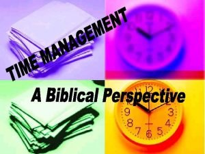 Spiritual time management