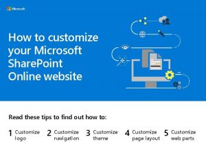 How to customize your Microsoft Share Point Online