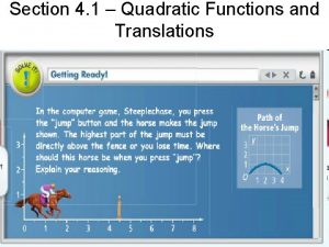 Translations quadratic functions