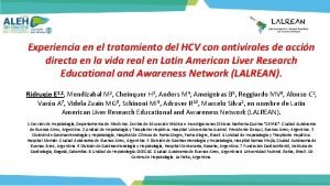 Experiencia en el tratamiento del HCV con antivirales