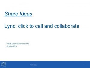 Lync click to call Lync click to call