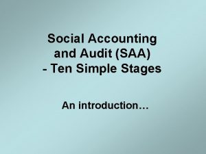 Social accounting and audit