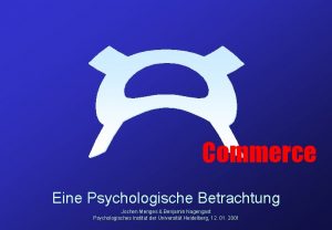 Commerce Eine Psychologische Betrachtung Jochen Menges Benjamin Nagengast