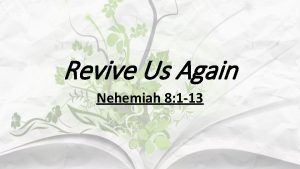Revive us again meaning