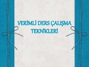 VERML DERS ALIMA TEKNKLER SEMNER BALIYOR MEHMET AZEM