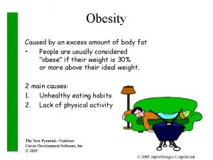 Obesity Caused by an excess amount of body