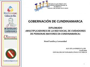 GOBERNACIN DE CUNDINAMARCA DIPLOMADO MULTIPLICADORES DE LA RED