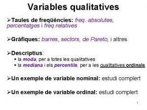 Variables qualitatives