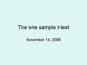 Decision rule for t test
