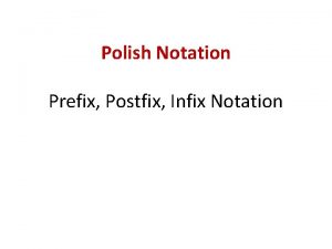 Infix to polish notation
