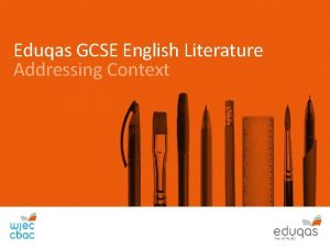 Eduqas english literature specification
