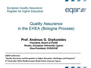 European Quality Assurance Register for Higher Education Quality