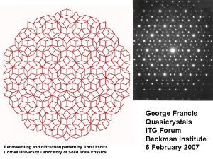 Penrose tiling and diffraction pattern by Ron Lifshitz