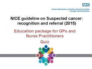 Suspected cancer recognition and referral