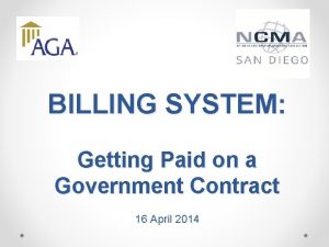 Contract and billing system