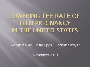Causes of teenage pregnancy
