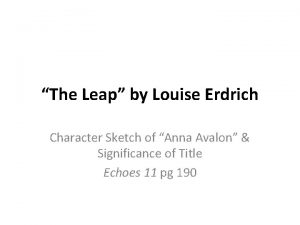 The leap characters