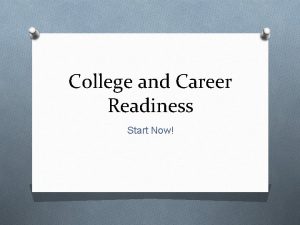 Career readiness checklist