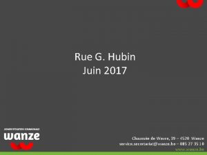 Rue G Hubin Juin 2017 Chausse de Wavre