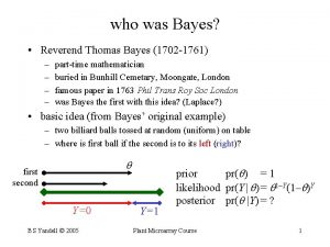 who was Bayes Reverend Thomas Bayes 1702 1761