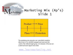 5 marketing mix