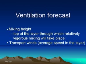 Mixing height calculation