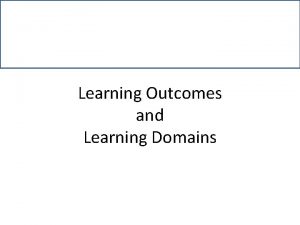 Mqf learning outcomes domains