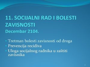 Bolesti zavisnosti prezentacija