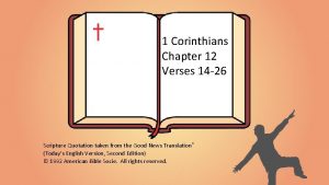 1 Corinthians Chapter 12 Verses 14 26 Scripture