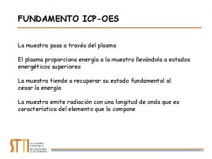Icp-oes fundamento Icp-oes fundamento