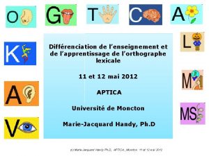 Diffrenciation de lenseignement et de lapprentissage de lorthographe