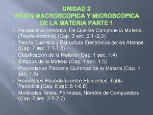 Vision macroscopica de la materia