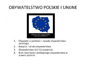 Obywatelstwo polskie i unijne