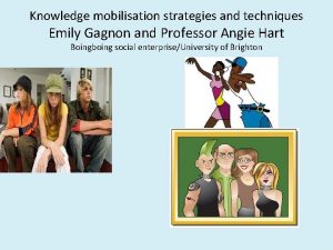 Knowledge mobilisation strategies and techniques Emily Gagnon and