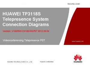 Security Level HUAWEI TP 3118 S Telepresence System