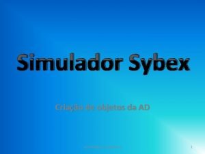 Simulador Sybex Criao de objetos da AD Luis