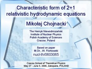 Characteristic form of 21 relativistic hydrodynamic equations Mikoaj