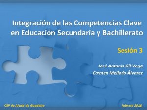 Integracin de las Competencias Clave en Educacin Secundaria