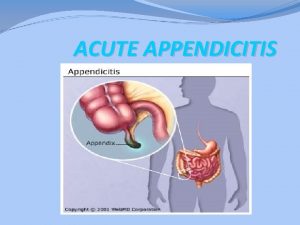 Pathophysiology of appendicitis