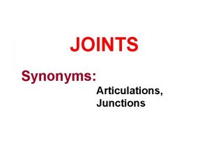 Schindylesis joint